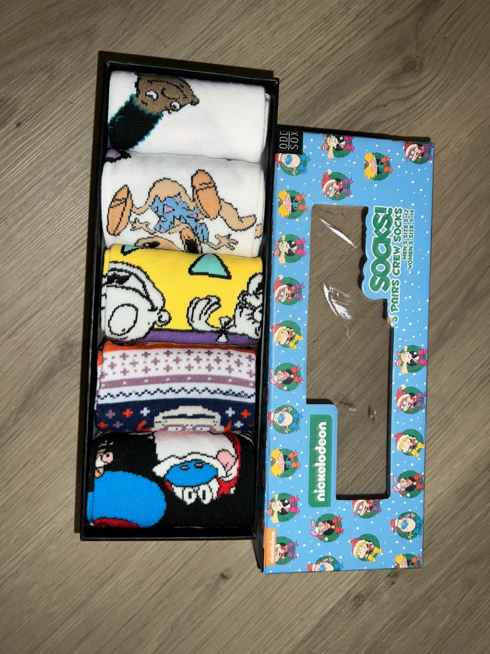 Nickelodeon  Socks NIB Men’s 8-12 – Rugrats, Rocko, Ren & Stimpy, Hey Arnold